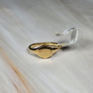 NWT Kendra Scott Davis Signet 18k Gold Vermeil Ring Size 6